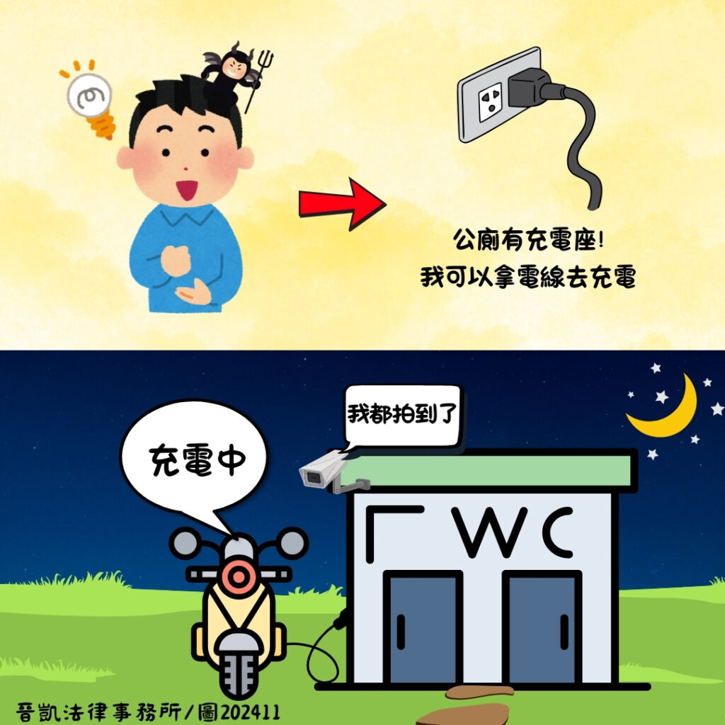 屏東公廁竊電